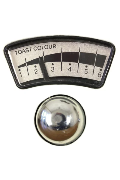 Mostrador torradeira e botão cromado — Fotografia de Stock