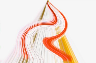 Red and orange speed lines and curves clipart