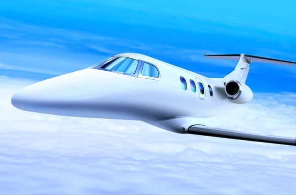 Özel beyaz jet — Stok fotoğraf