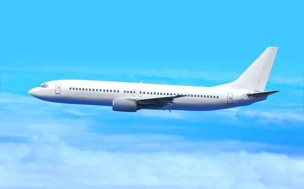 Белый самолет — стоковое фото