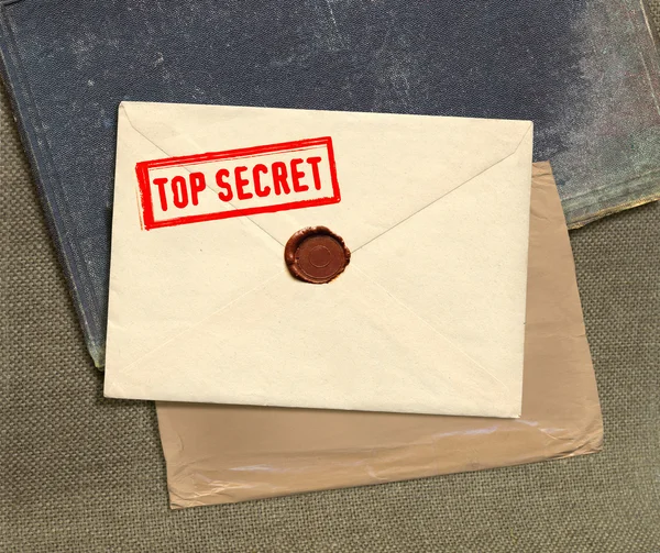 最高机密信封 — 图库照片