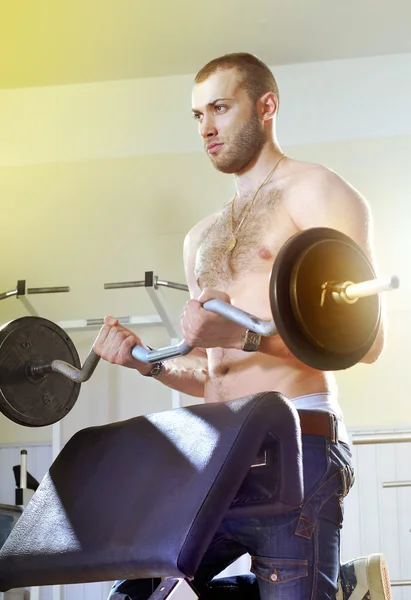 Man in exercise room — Stock Photo, Image