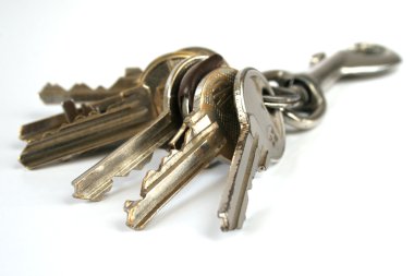 Bunch of keys isolated clipart