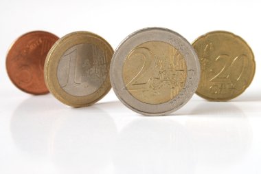 Euro coins clipart