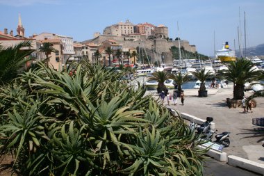 Mediterranean seaside city - Corsica clipart