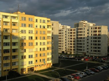 Panel houses. Housing estate clipart