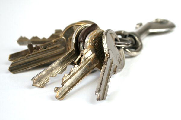 Bunch of keys isolated