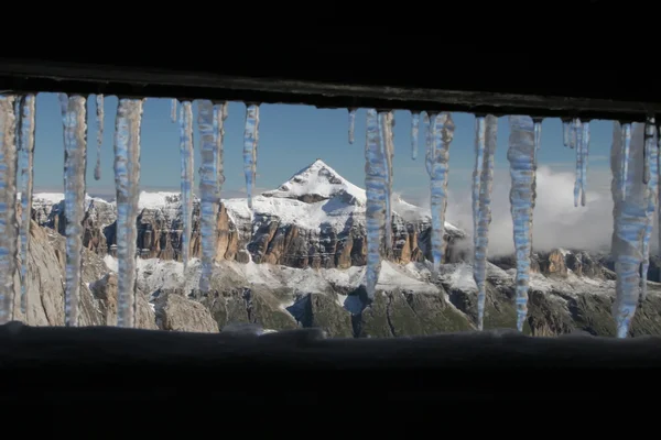 Взимку Доломітові Альпи — стокове фото