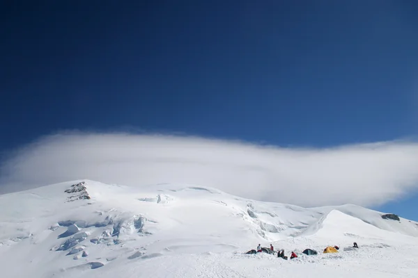 Campo de escaladores - Mt. Blanc. — Fotografia de Stock