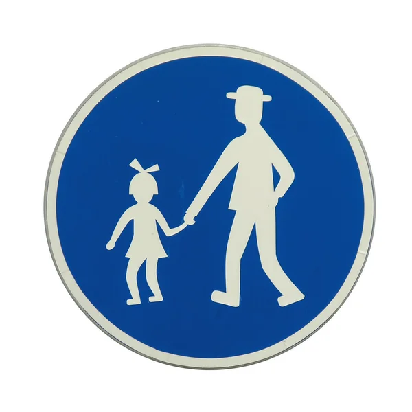 Verkehrszeichen - Fußgängerweg — Stockfoto