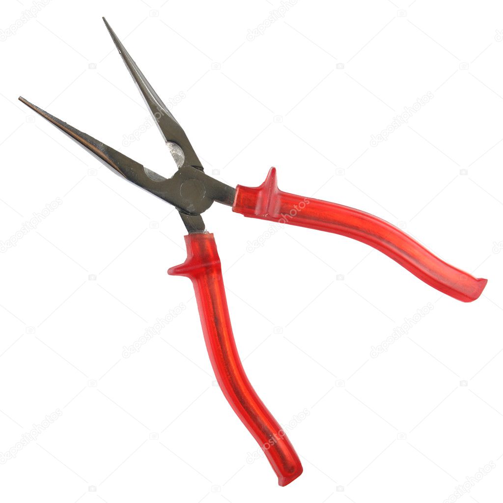 Needle-nose pliers isolated