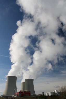 Power plant - cooling towers clipart