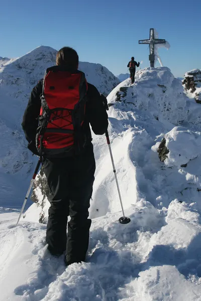 Alpinismo de inverno — Fotografia de Stock