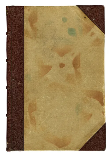 Izole eski kitap kapağı — Stok fotoğraf