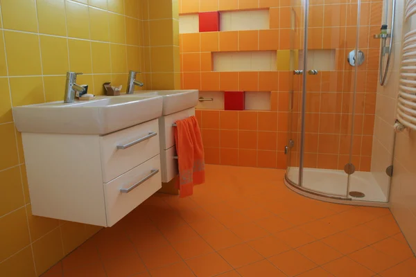 stock image Colorful bathroom