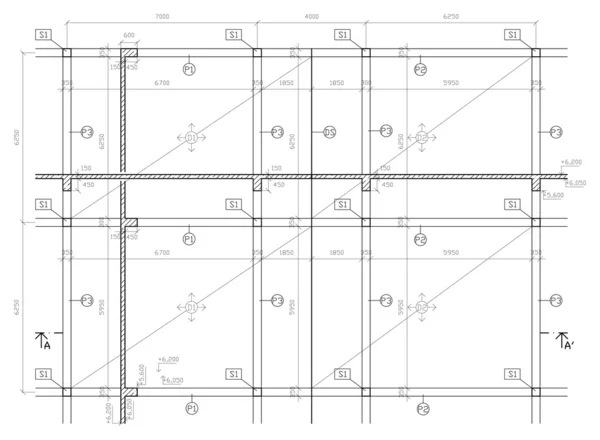 Construction drawing — Stock Photo, Image