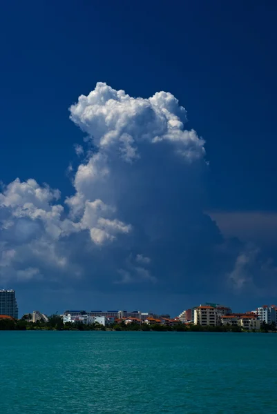 cancun üzerinde bulutlar