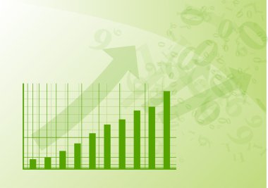 Green graph clipart