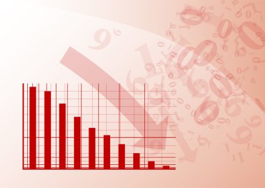 Red graph clipart