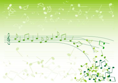 Green notes clipart