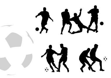 Football players clipart