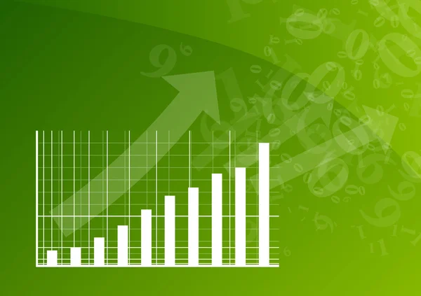 Gráfico verde — Vector de stock