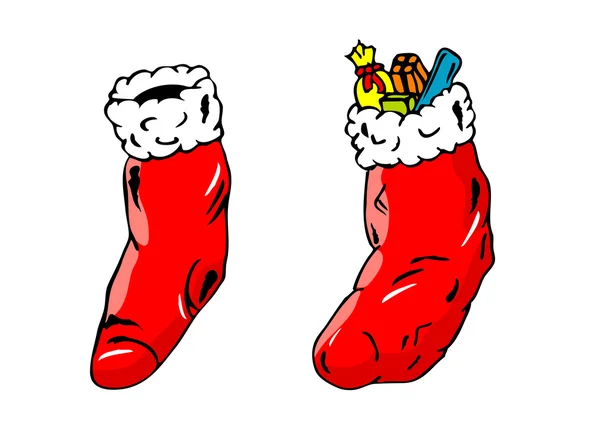 Vánoční ponožky — Stockový vektor