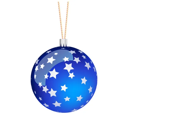 Modrý vánoční míč — Stockový vektor