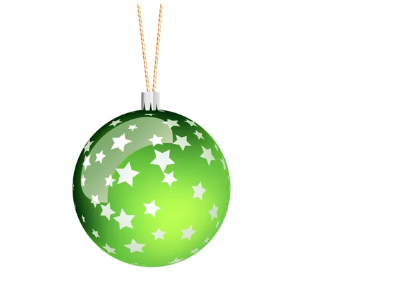 Bola de Natal verde — Vetor de Stock