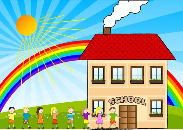 Дети и школа — стоковый вектор