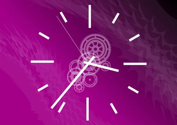 Purple clock — Stock Vector