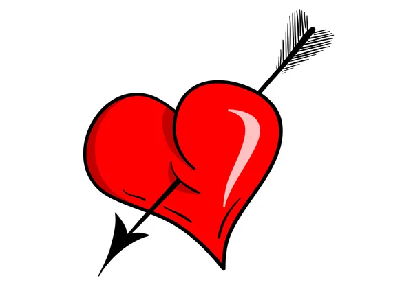 Heart arrow — Stock Vector