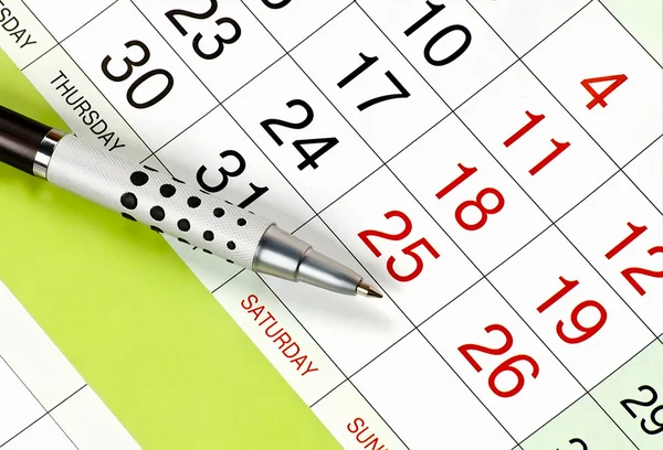 Kalender, planering Stockbild