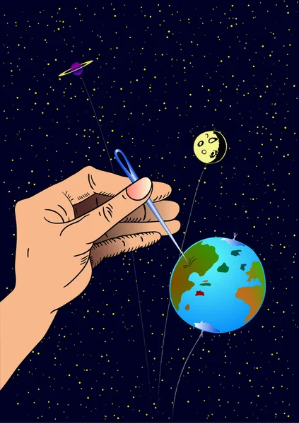 La Terre comme un ballon gonflable — Image vectorielle