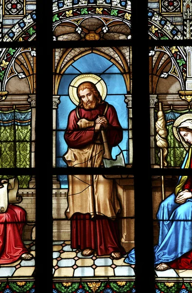 Saint - stained window — Stock Photo, Image