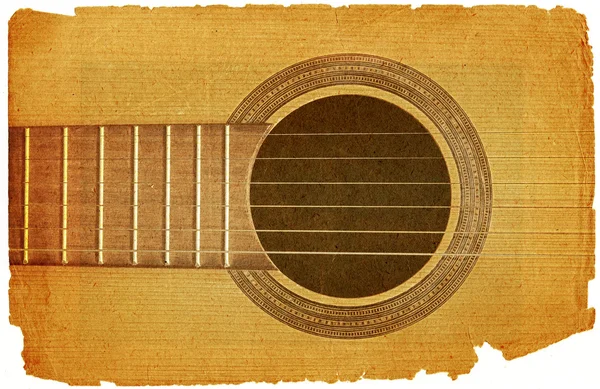 Background with guitar in grunge style — Stock Photo, Image