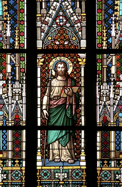 Stained window - saint — Stock Photo, Image