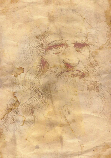 Vecchia carta grunge a la da Vinci — Foto Stock
