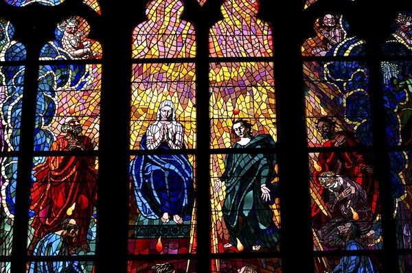 Stained window - saints — Stock Photo, Image