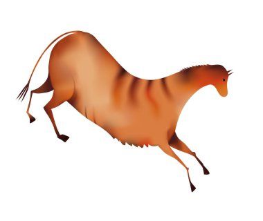 Horse a la Altamira clipart