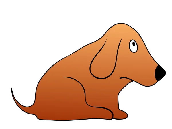 Malý pes sedící — Stockový vektor