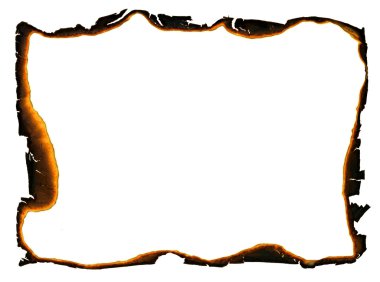 Grunge frame - charred edges clipart