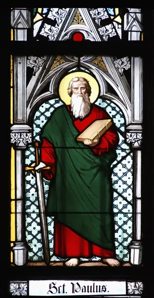 stock image Saint Paul - stained window - Prague