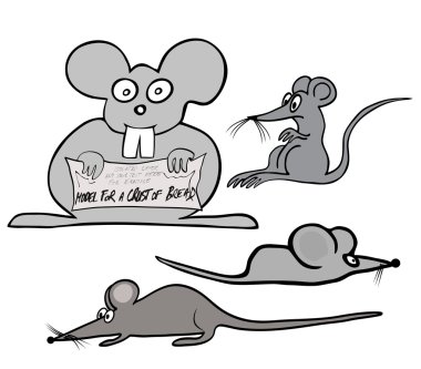 Various mouses clipart