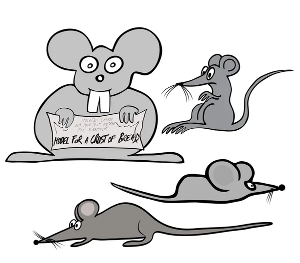 Różne myszy — Wektor stockowy