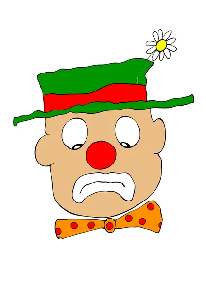 Mournful clown — Stock Vector