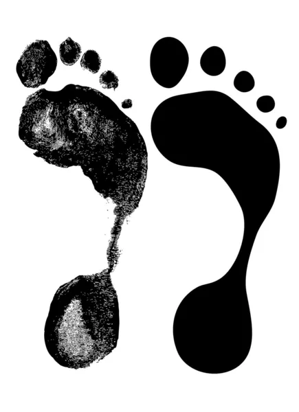 Impronte dei piedi - vettore — Vettoriale Stock