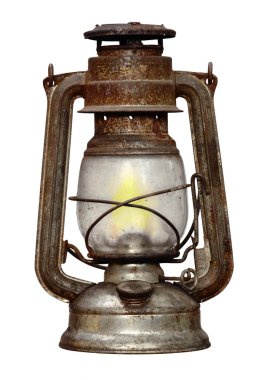 Time-worn kerosene lamp clipart