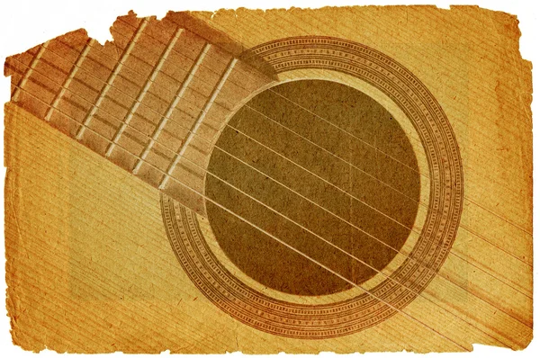Grunge tarzı gitar ile arka plan — Stok fotoğraf