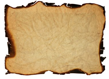 Old grunge paper with burned edges clipart